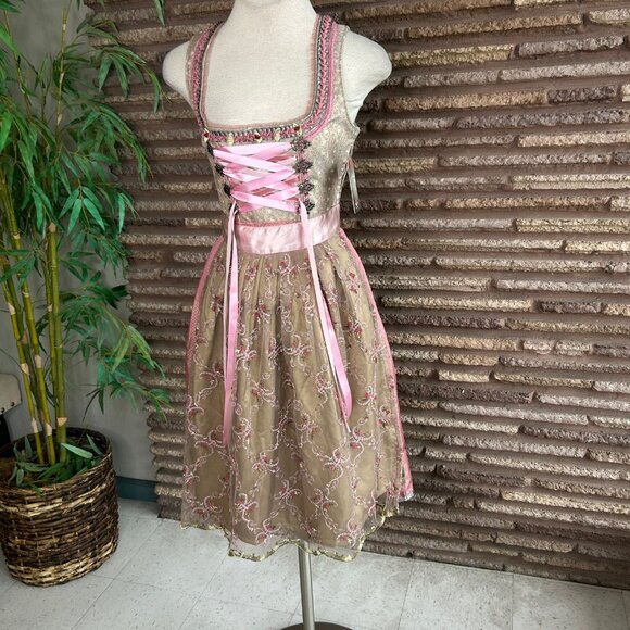 Stockerpoint Alison Pink Corset Tyrol Dirndl Oktorfest NWT Size 34 - Picture 9 of 13